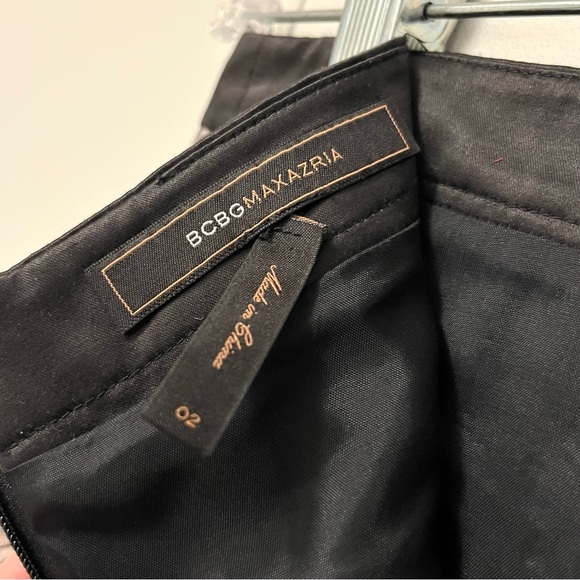 🎉RARE🎉BCBGMaxAzrka silk highwaist silver print bubble skirt with side pockets - Picture 13 of 14